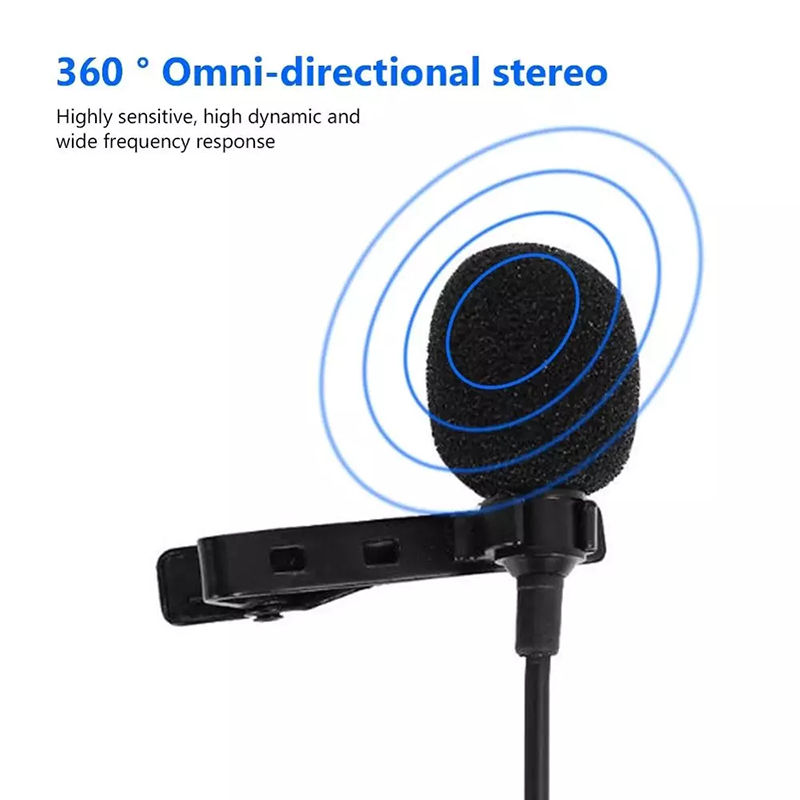 Thumbnail: 3.5mm Mini Microphone For PC Laptops Type C Lapel Clip-on Microphone For Smart p