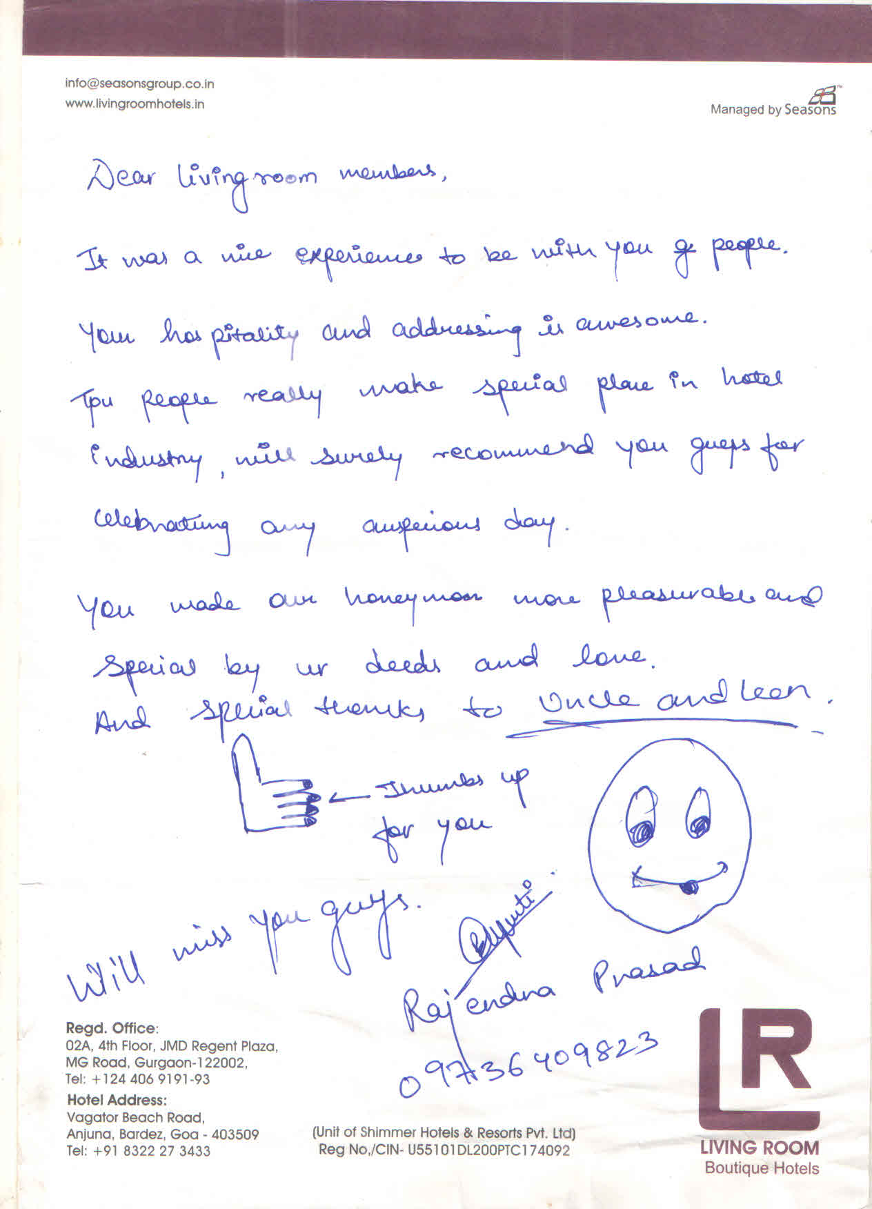 Gallery Seasons Living Room Boutique Hotel Goa