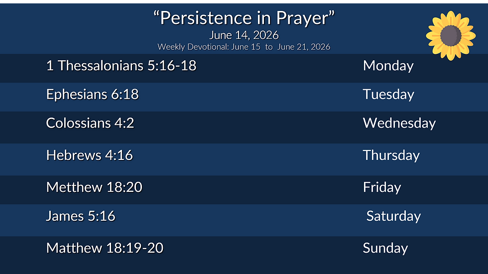 Weekly Devotional