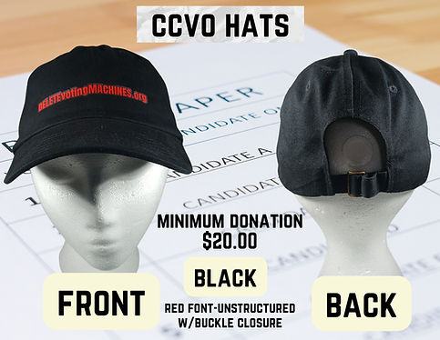 Shop to support election integrity in Ohio. Purchase Citizens for Clear Voting merch like this hat