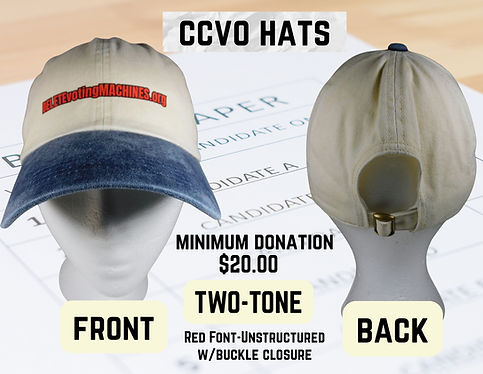Shop to support election integrity in Ohio. Purchase Citizens for Clear Voting merch like this hat