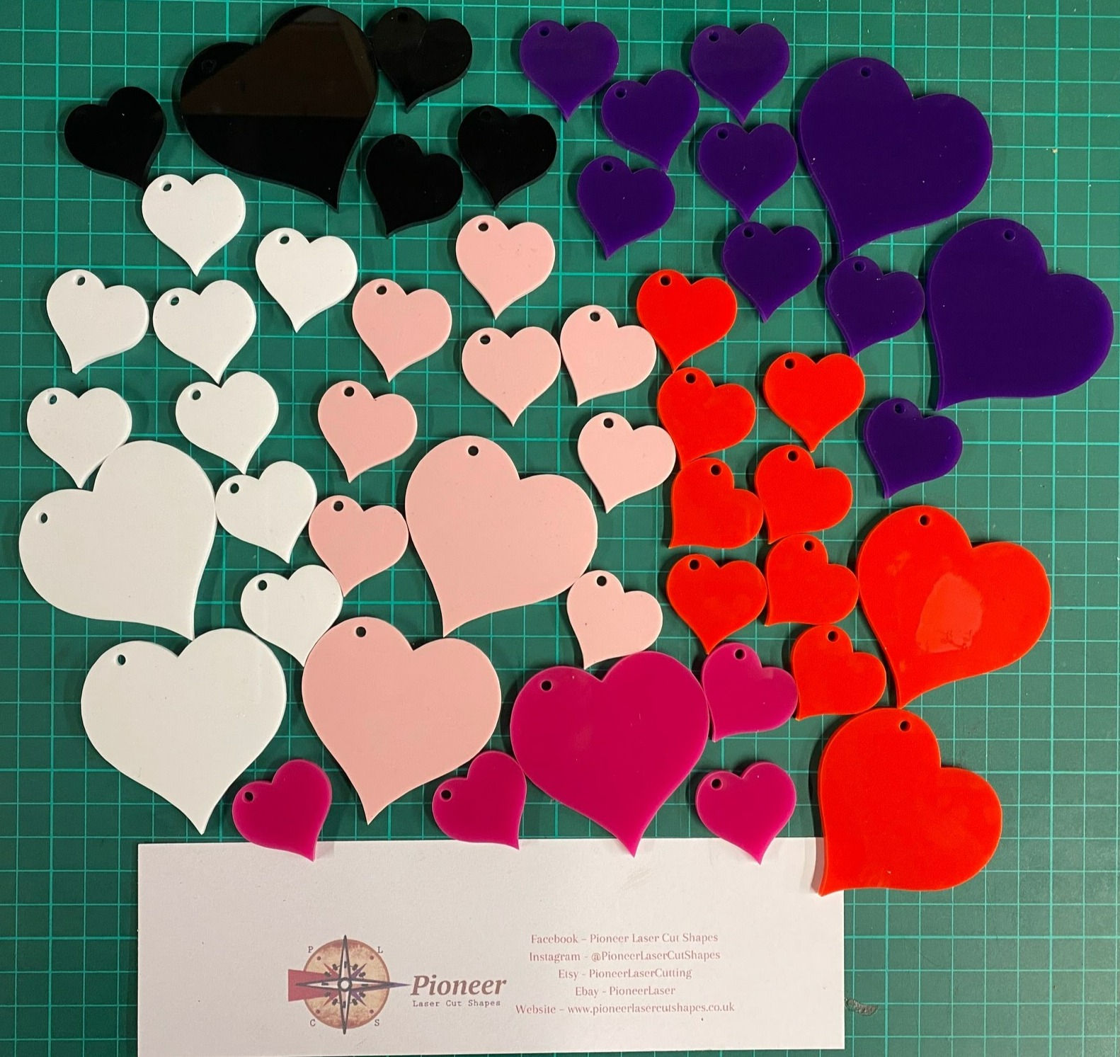 Acrylic heart keyrings