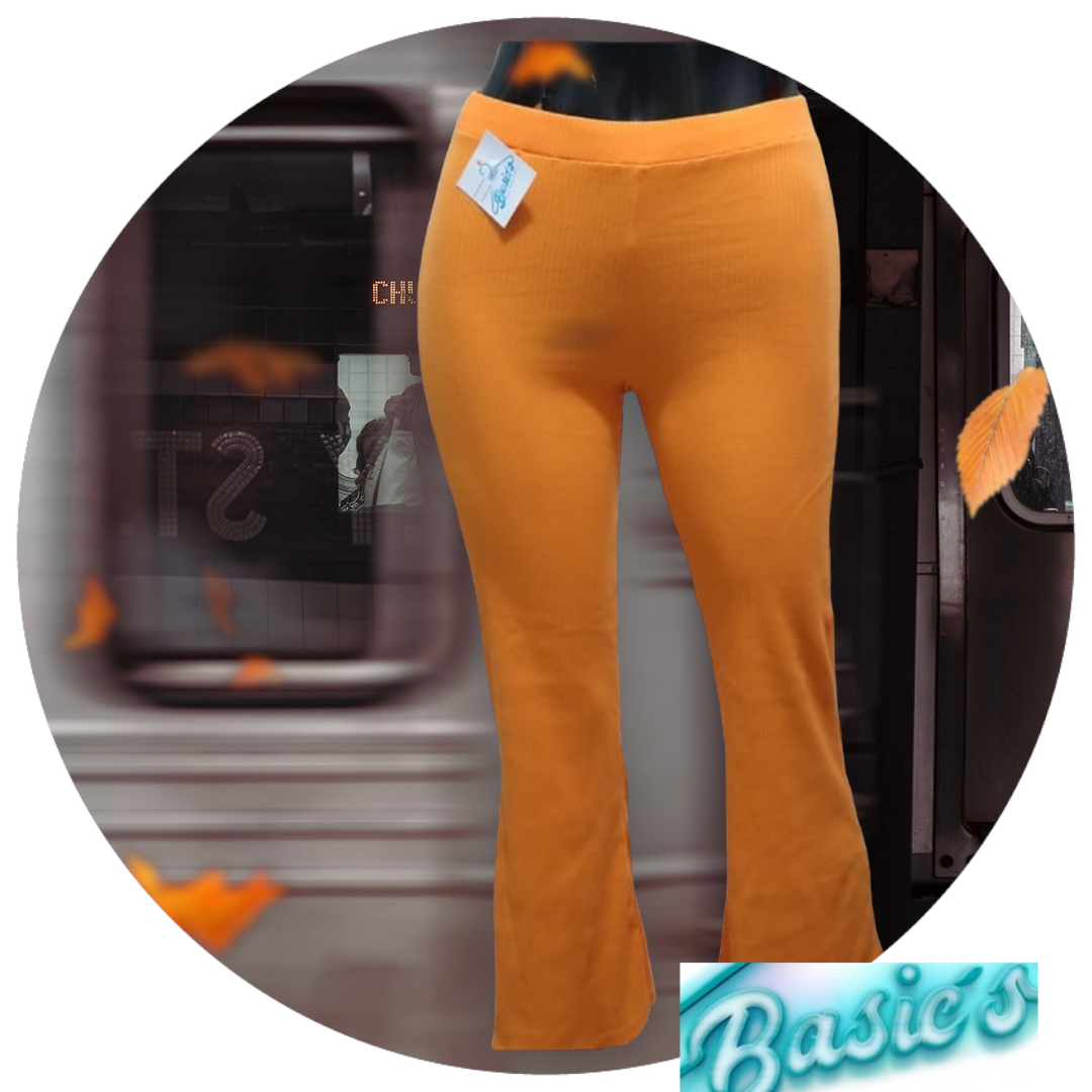 ✅️👑(1) pantalón Rib campana #A636
