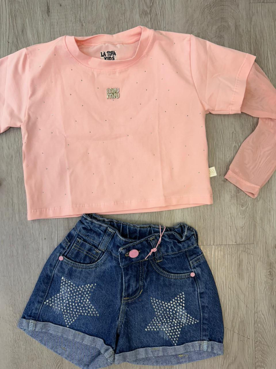 Conjunto Tallado Short y camibuzo #H599