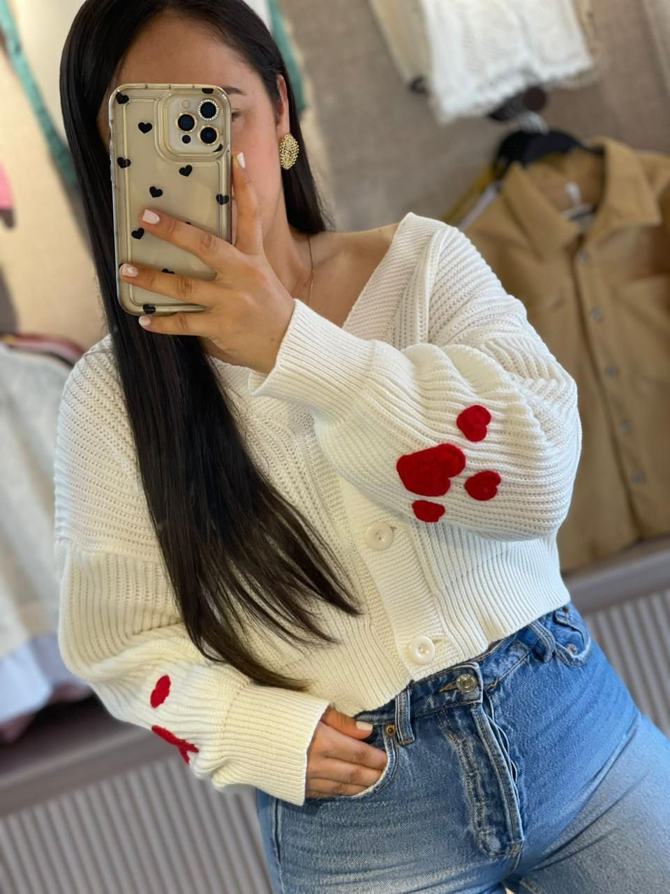 Miniatura: B📍✅i5/Marzo.  Buzo T=Ú manga corazones en Hilo #MOS254-E899