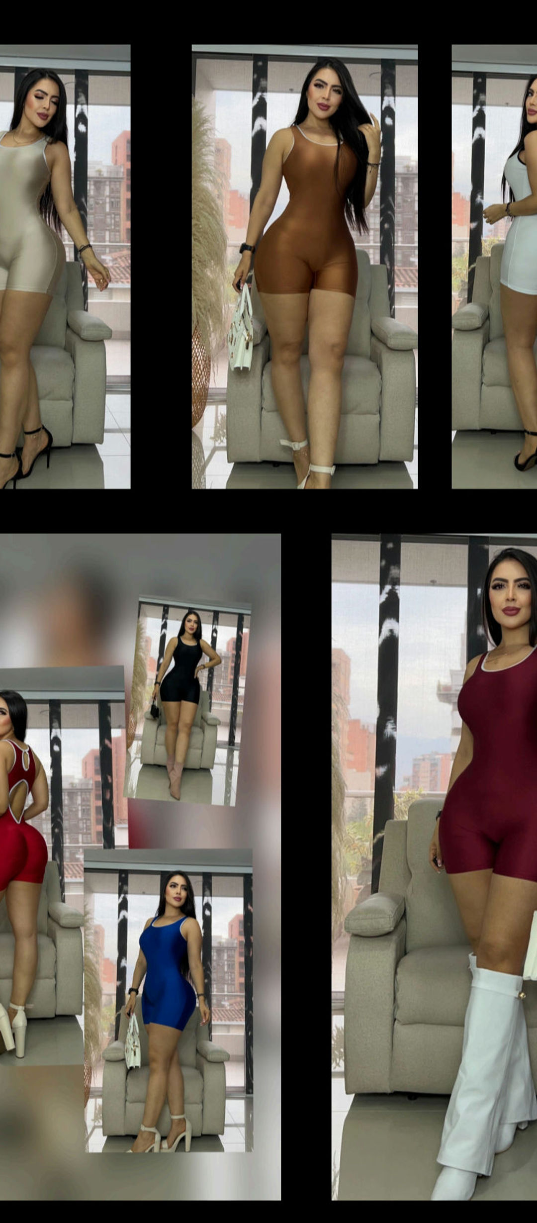 E🇨🇴✅i30/n. Ref 534 Enterizo corto destellante con sesgos en espalda#MEL-CE459