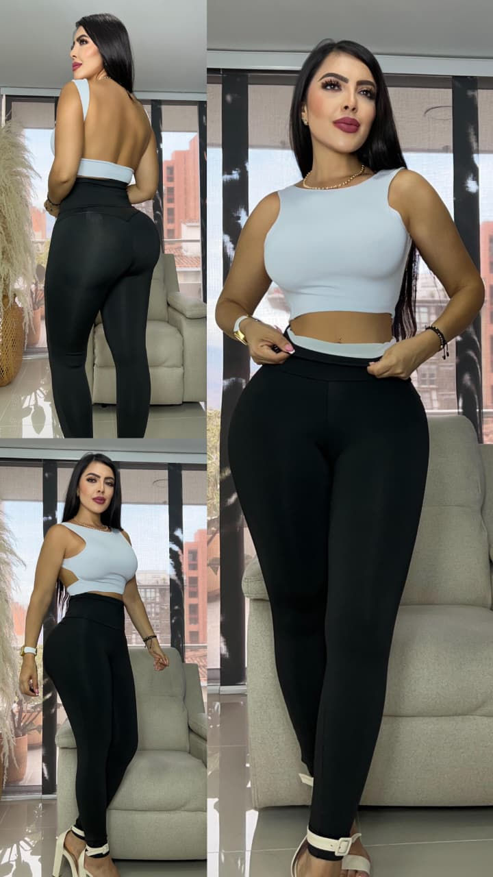 Miniatura: L📍✅i3/Marzo.Ref 024 Leggins con faja interna moldeadora, levanta cola #MEL-D099