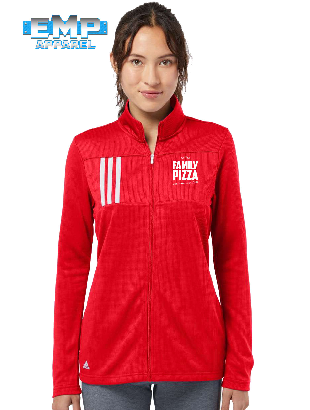 Family Pizza 3-Stripes Full-Zip