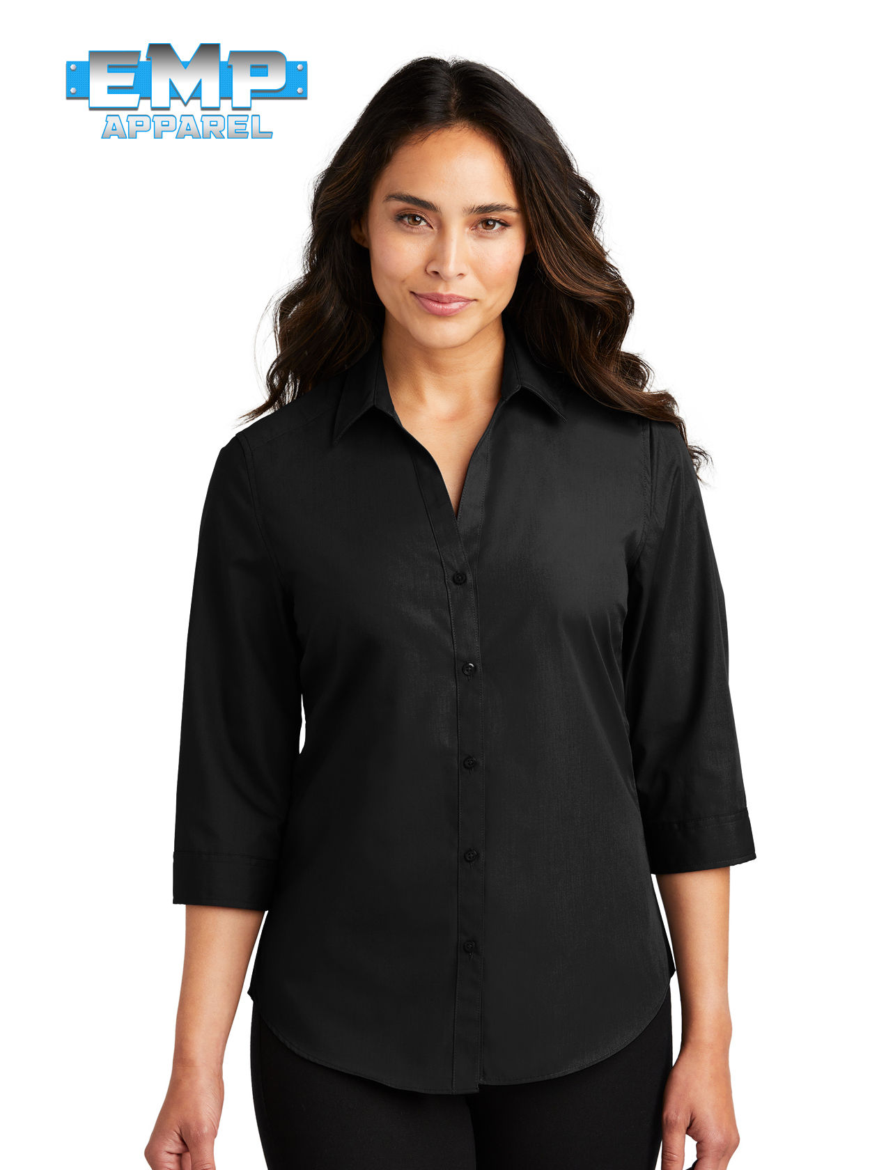 Plan B Ladies' 3/4 Sleeve Poplin