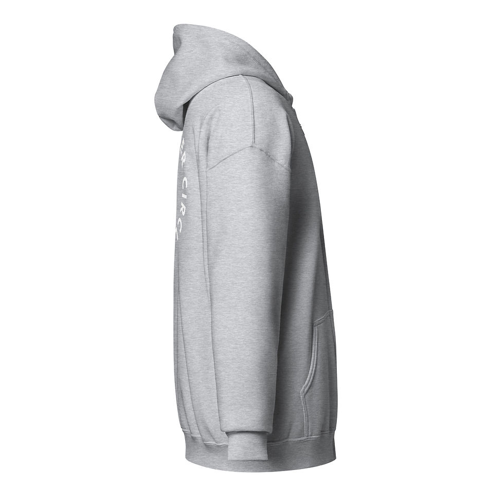 Thumbnail: DreamChaser Circle Zip Hoodie- Grey/Black Edition (Unisex)