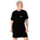 Thumbnail: DC black T-shirt Dress / Burgundy Logo (Women's)