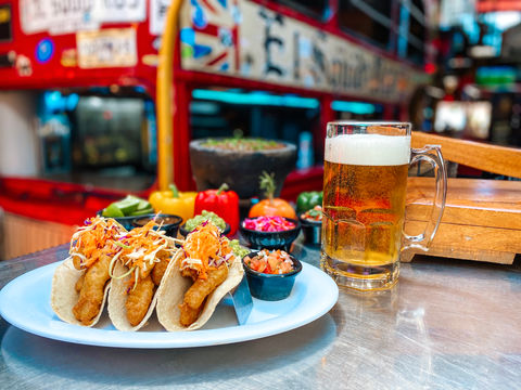 Fish Taco at El Squid Roe Cabo Restaurant