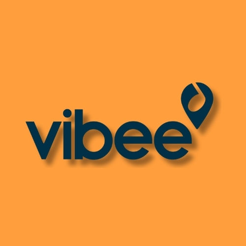 Vibee logo with location icon