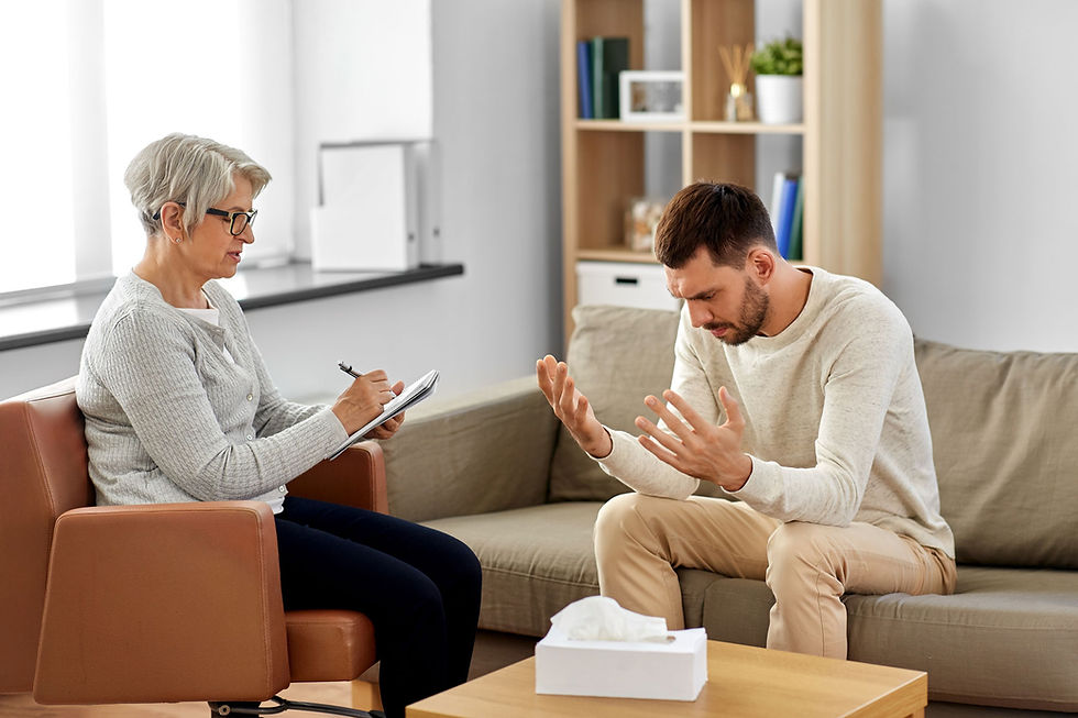 Man having counseling session