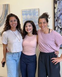 Megan Lowe and Shira Yaziv with organizer Ro Stratton.