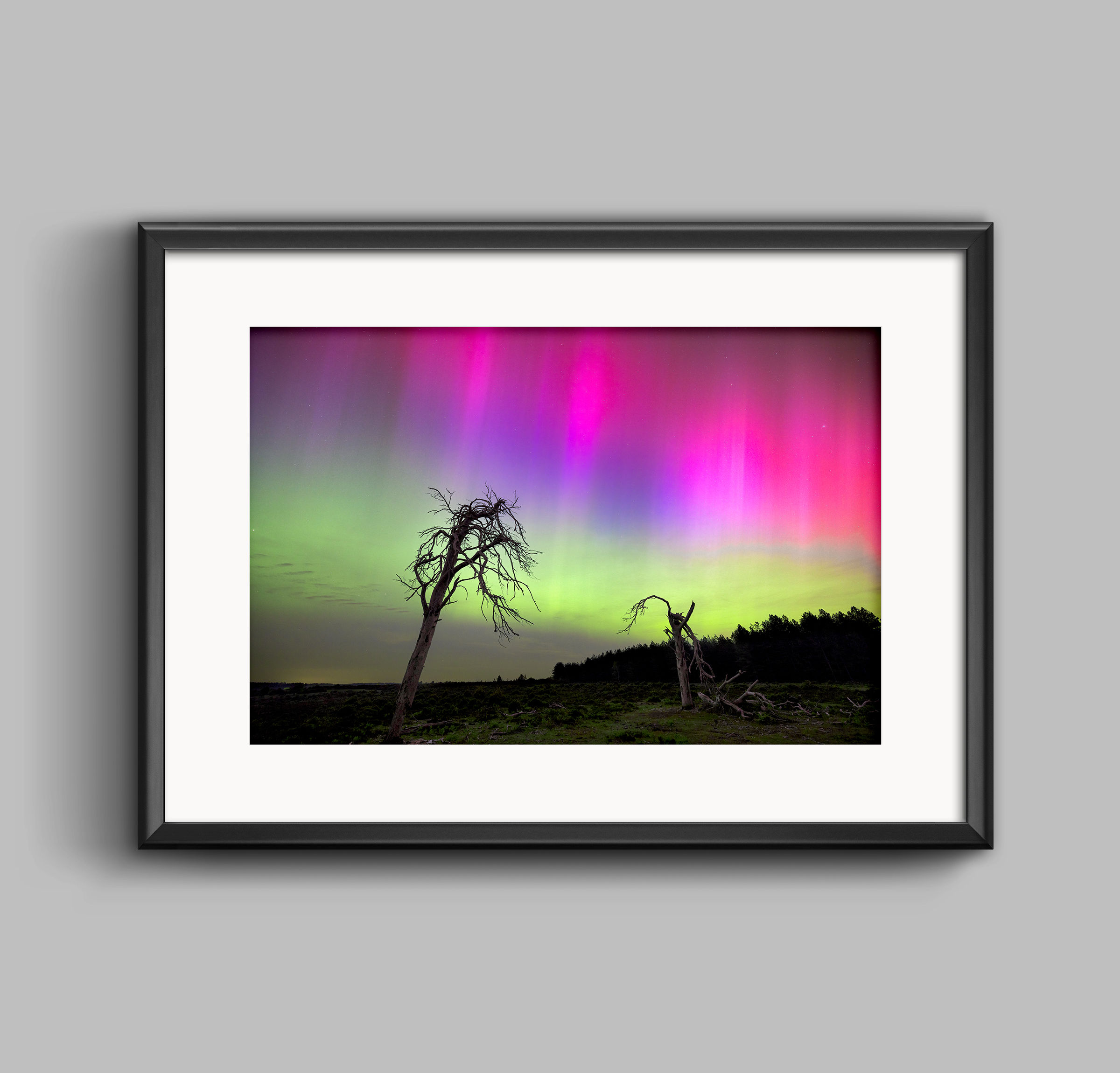 PRINT - Aurora Borealis Over The New Forest