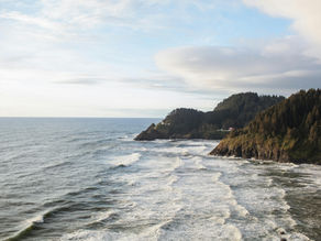 High tide on the Oregon Coast