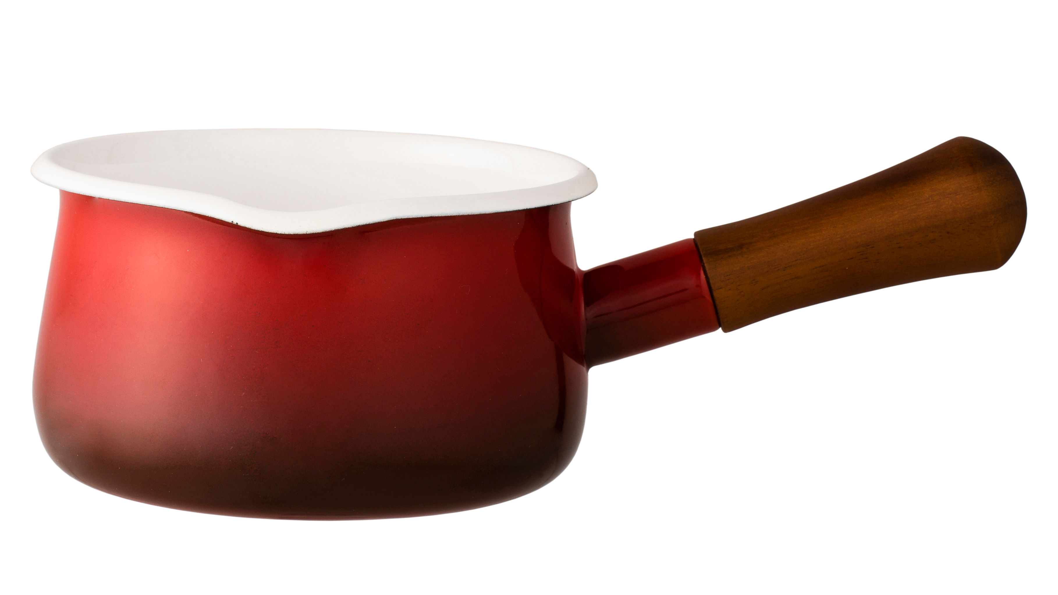 グッドプラス・ホーローミルクパン <エマイル> 15cm レッド