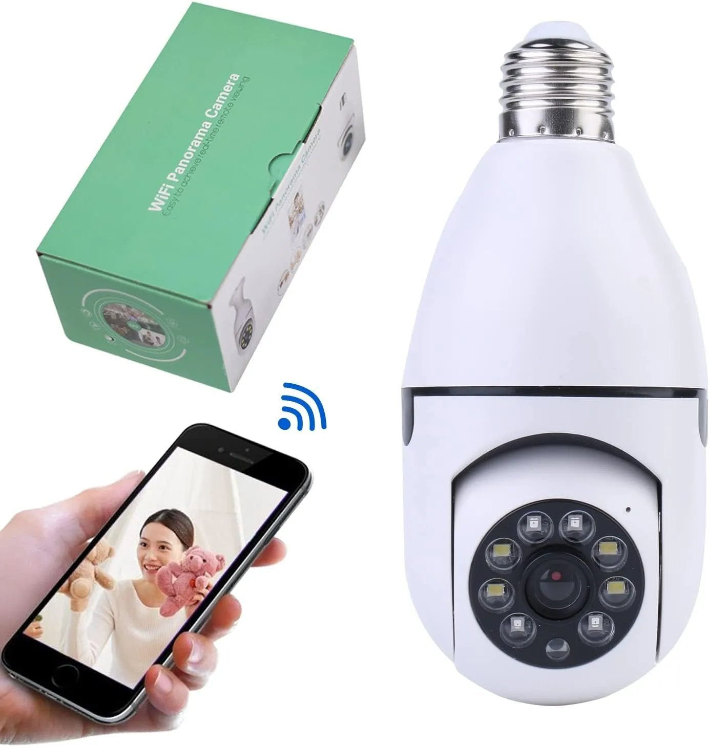 1080P Light Bulb Camera 360 Degree Wireless Wifi Home Night Version Security IP
