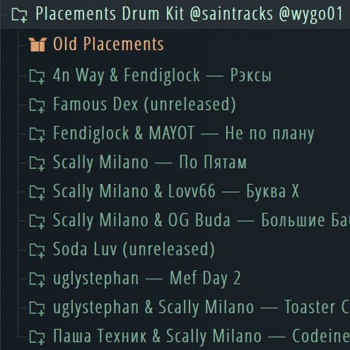 Saintracks, Wygo01 - Placements Drum Kit