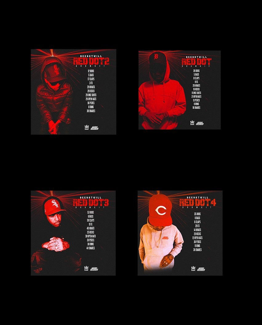 Deedotwill RED DOT 1-4 Drum Kit (Official)