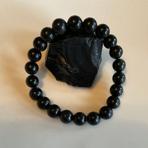 ✨ Black Obsidian Bracelet 🌙🖤 — Shadow Magic, Aura Protection & Sacred Truth