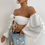 Thumbnail: Padded White Front Knit Bustier