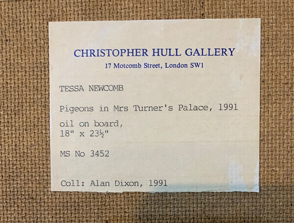 Thumbnail: Tessa Newcomb 'Pigeons in Mrs Turners Palace'