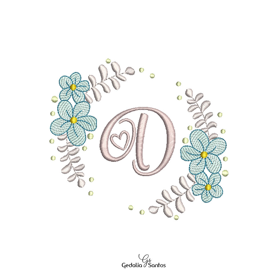 Miniatura: Alfabeto Flor Azul