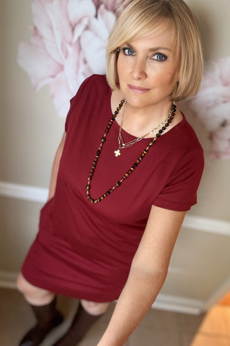 Simoneさま専用ページ Simone Shift Dress | Carmine | Midweight Jersey | MadAboutMerino