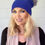 Thumbnail: Pom Beanie - Cobalt Blue/Light Grey Pom