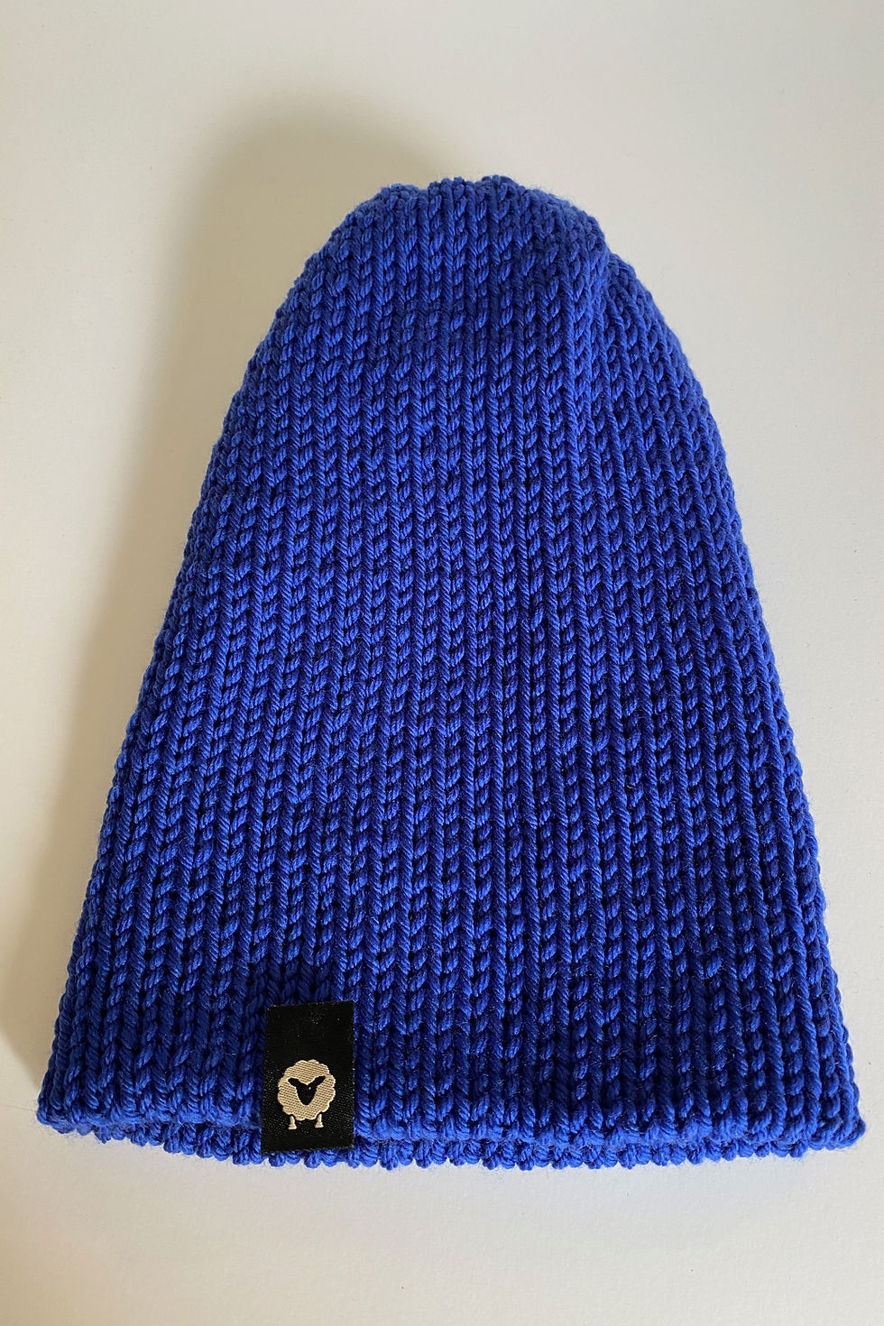 Thumbnail: Reversible Merino Beanie - Cobalt Blue / Heather Grey
