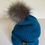 Thumbnail: Pom Beanie - Teal/Grey Pom