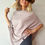 Thumbnail: Merino Wool Poncho | Oatmeal | Midweight Rib
