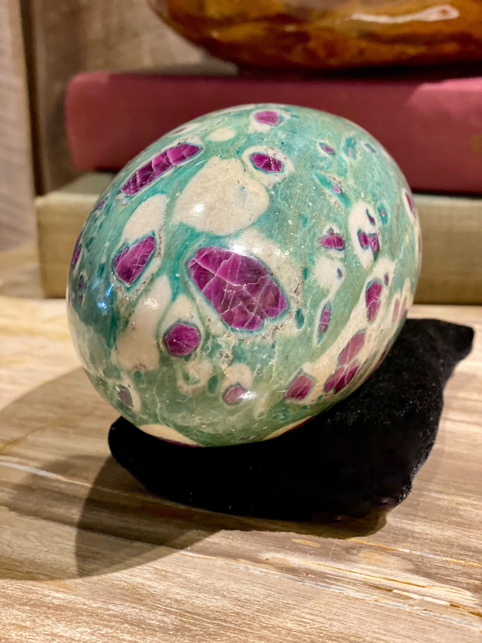 Thumbnail: Natural Ruby Fuchsite Lingam