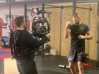 Czech light heavyweight title challenger Jiří Procházka filmed in gym