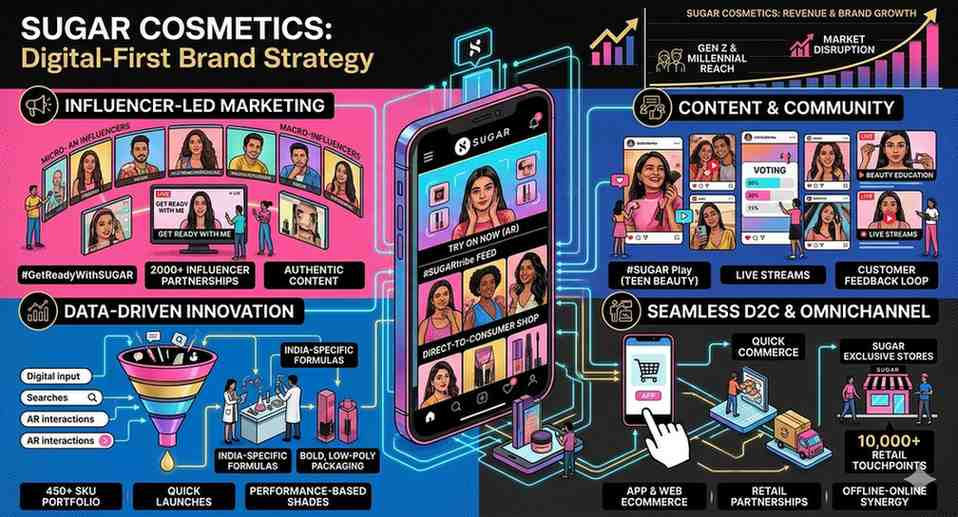 SUGAR Cosmetics: Building a Digital-First D2C Beauty Brand in India's Colour Cosmetics Market