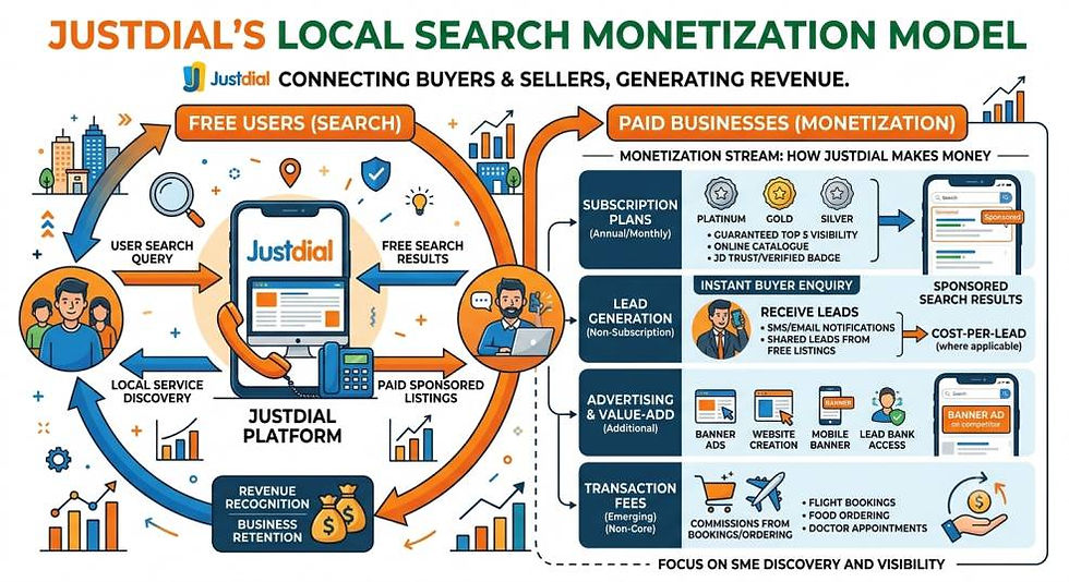 Justdial's Local Search Monetization Model
