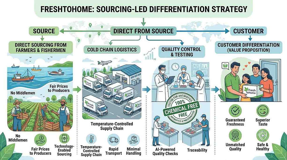 FreshToHome’s Sourcing-Led Differentiation Strategy
