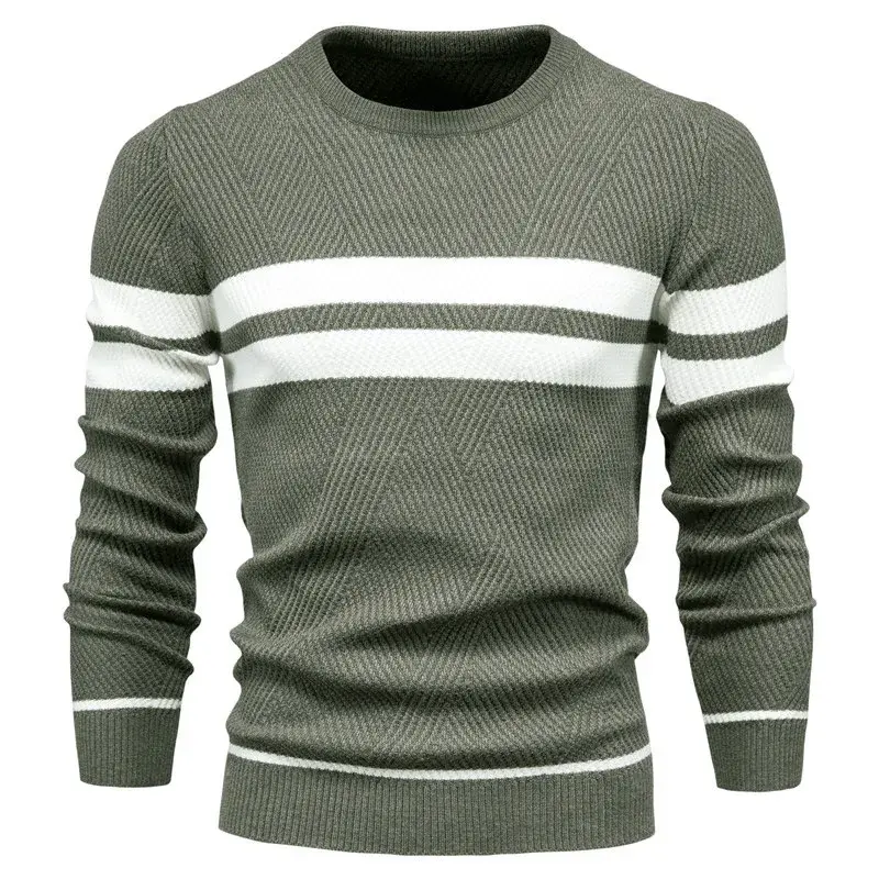 Thumbnail:  O-neck Patchwork Long Sleeve Sweaters 