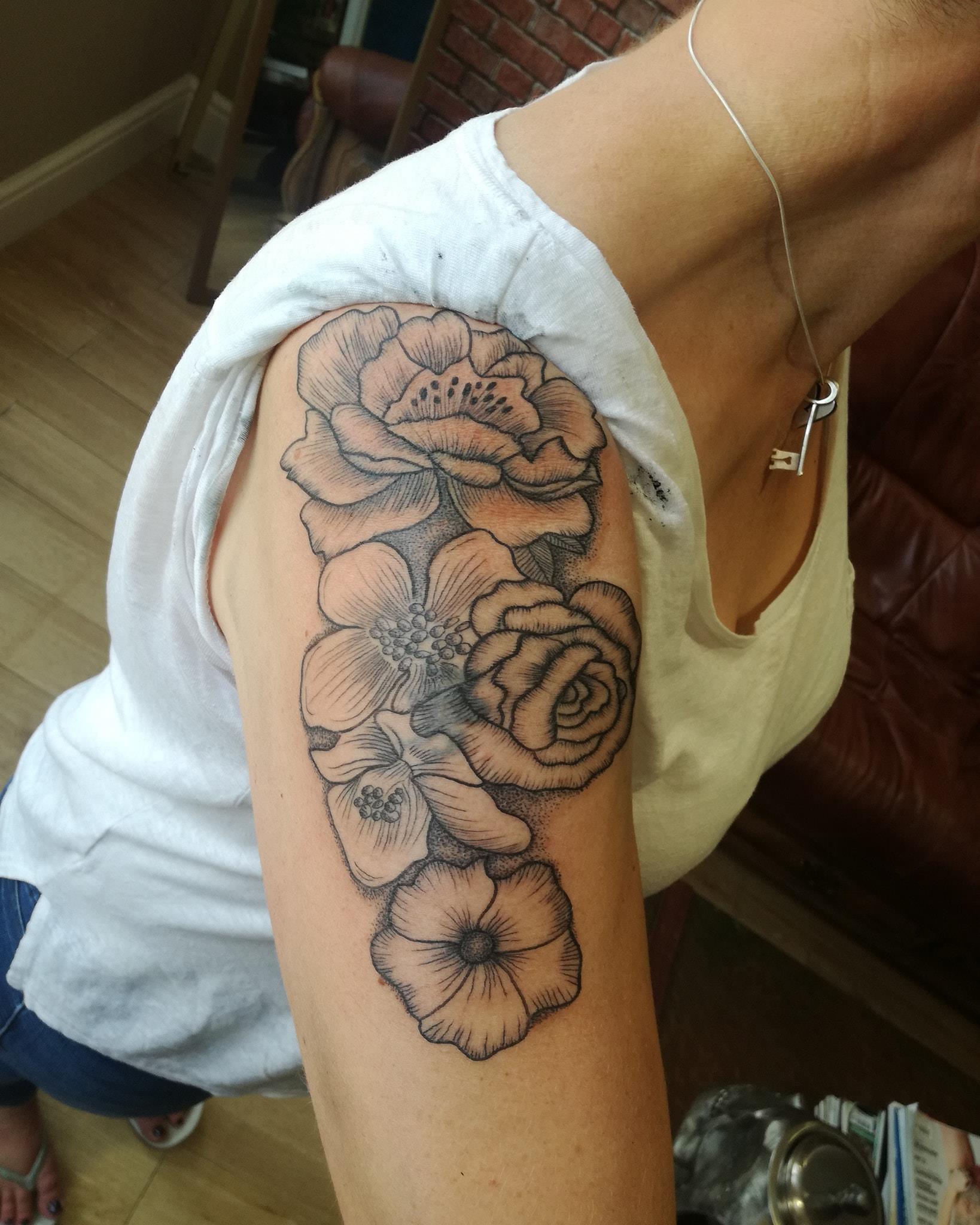 Blackwork Flowers