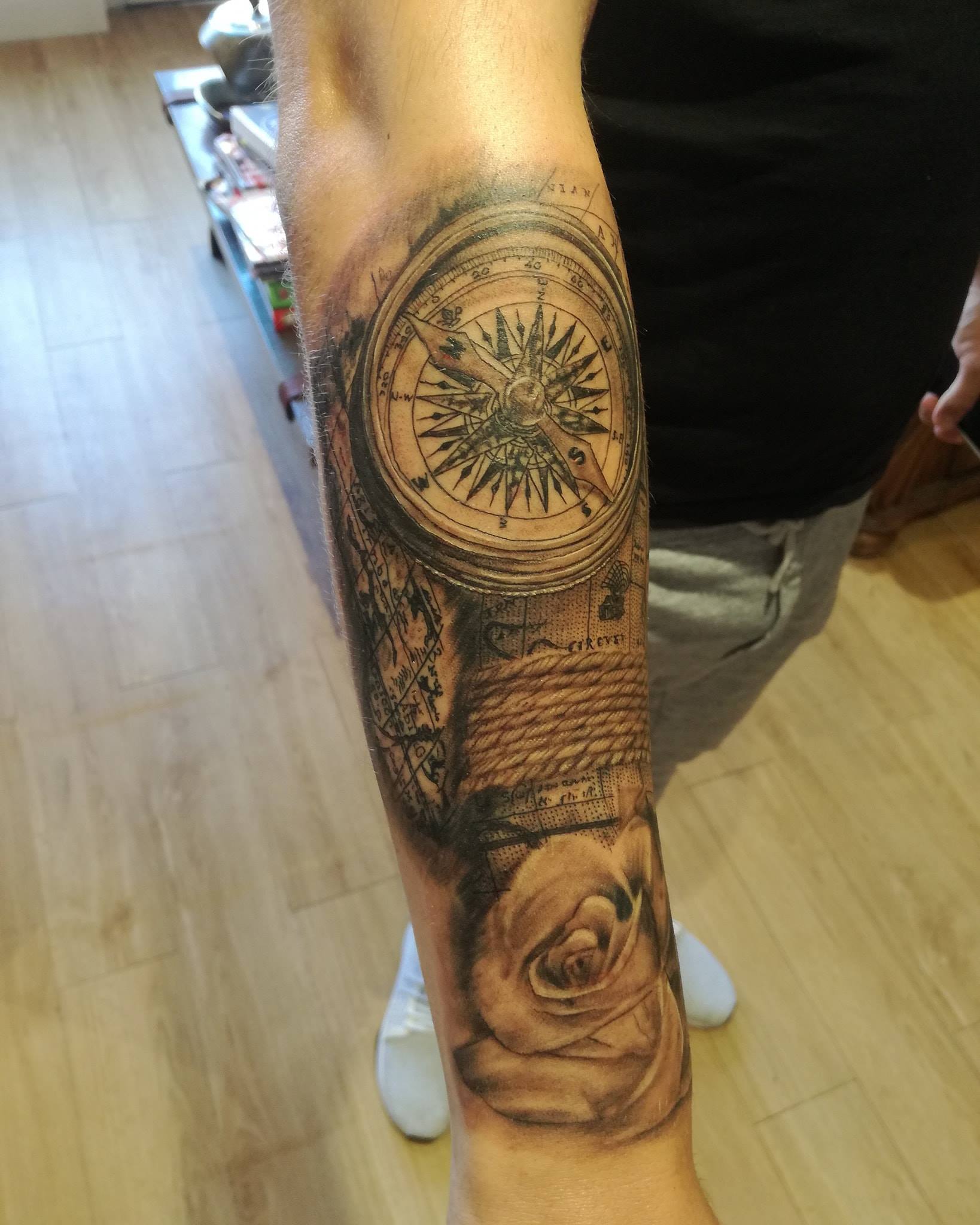 Compass, Map and Rose