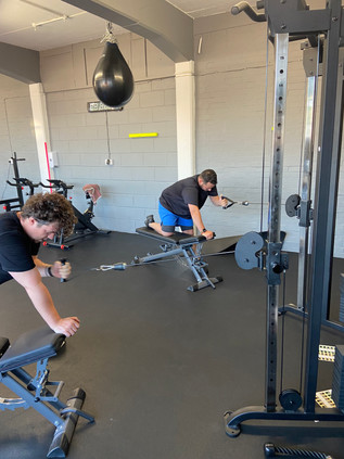 Mark & Josh training in the gym