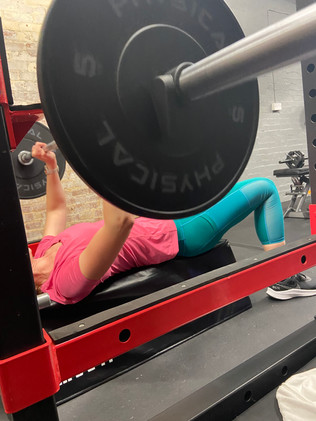 Helen bench pressing