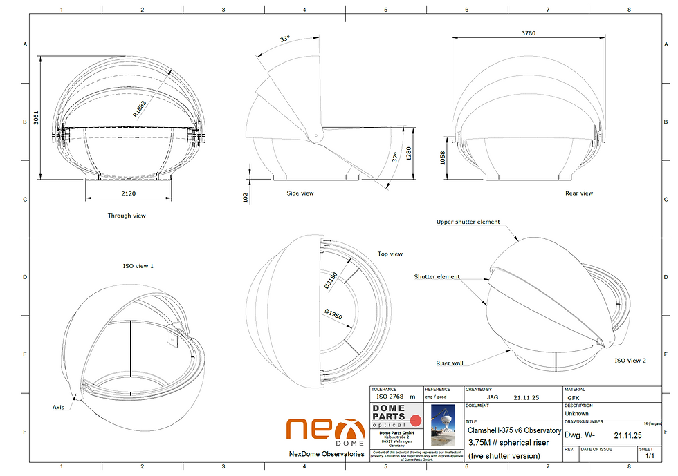 Thumbnail: 3.75 Meter Clamshell Dome