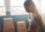 Woman resting after intense workout