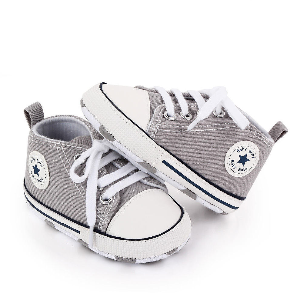Thumbnail: Soft Infant Canvas Shoes - Gray