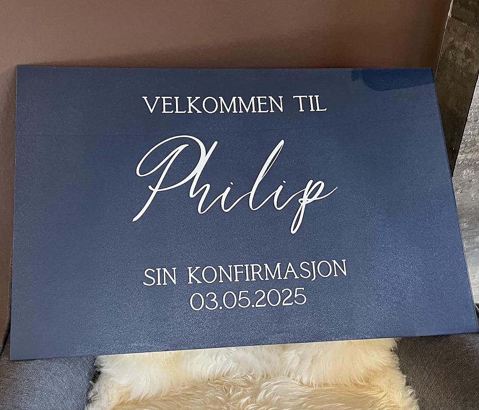 Miniatyrbilde: Velkomstskilt til konfirmasjon