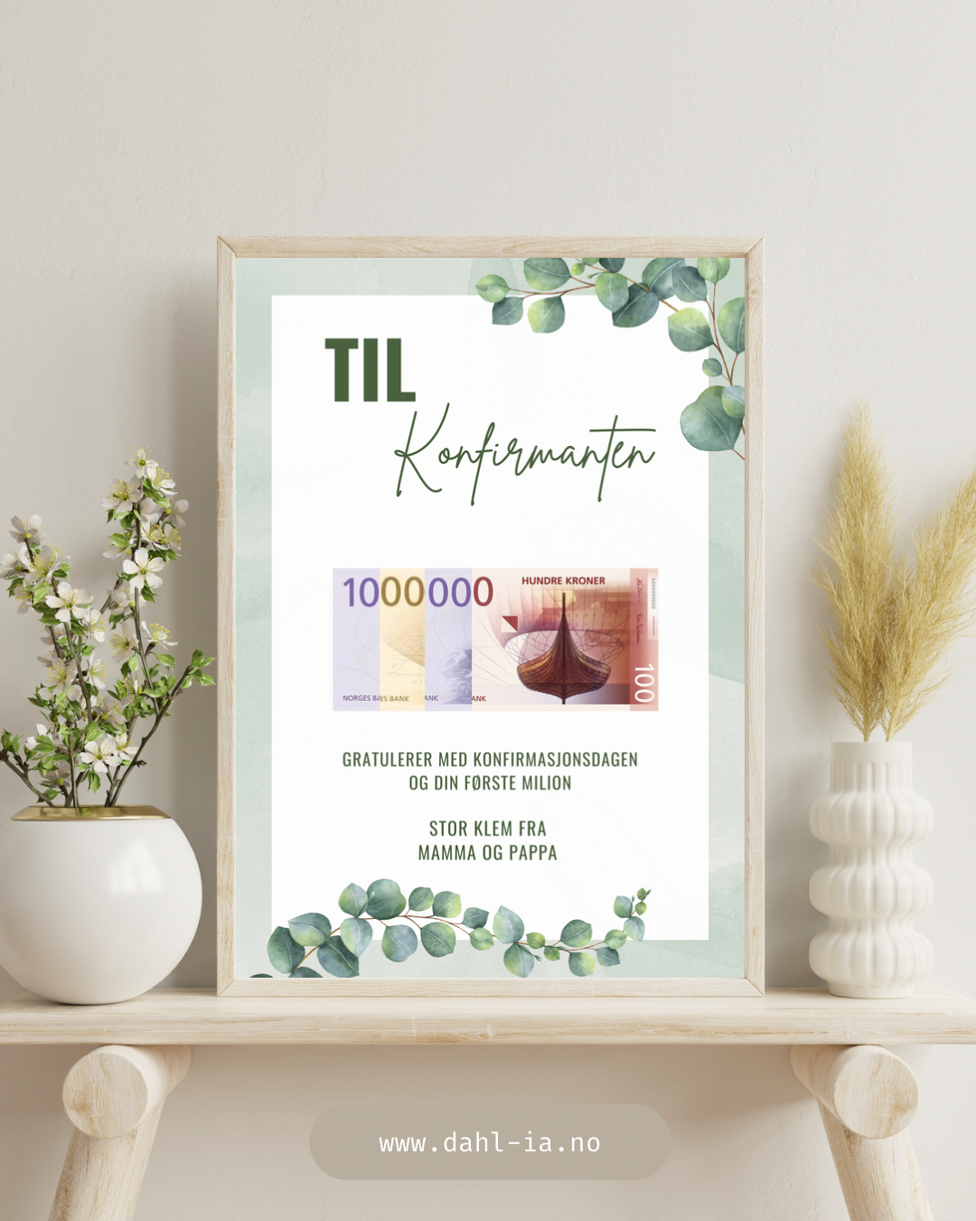 Konfirmasjonskort - Din første million
