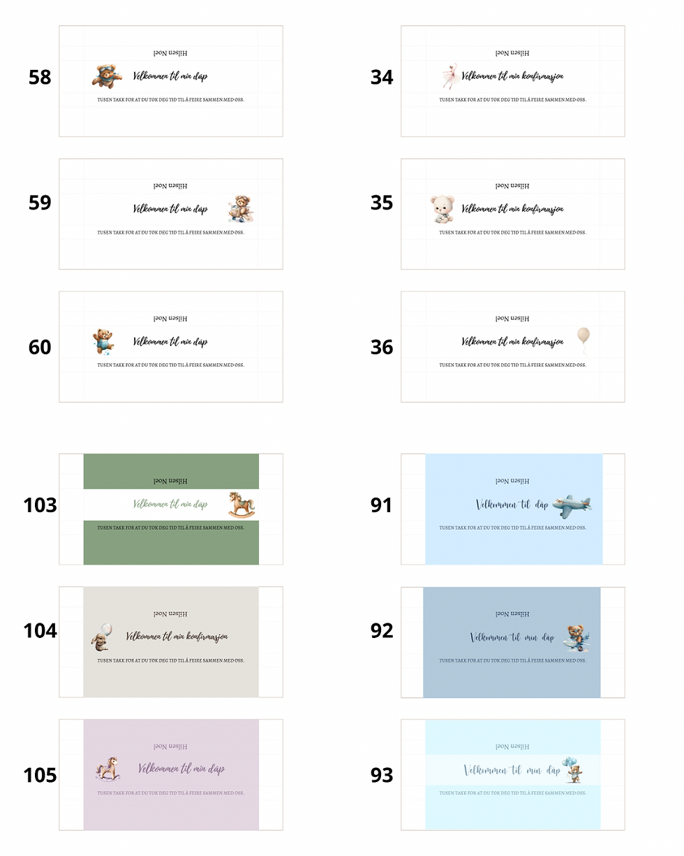 Miniatyrbilde: Kinder Maxi etiketter til dåp/navnefest - pdf 